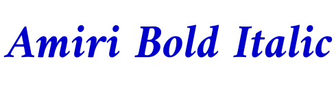 Amiri Bold Italic 字体